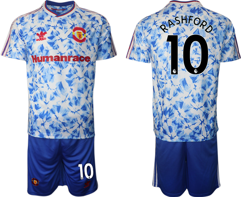 Men 2021 Manchester united adidas Human Race #10 soccer jerseys